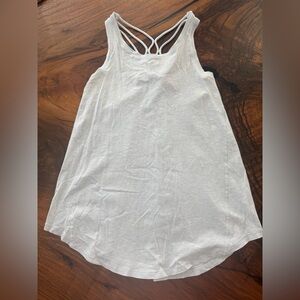Ivivva White Tank Top with Unique Back Design